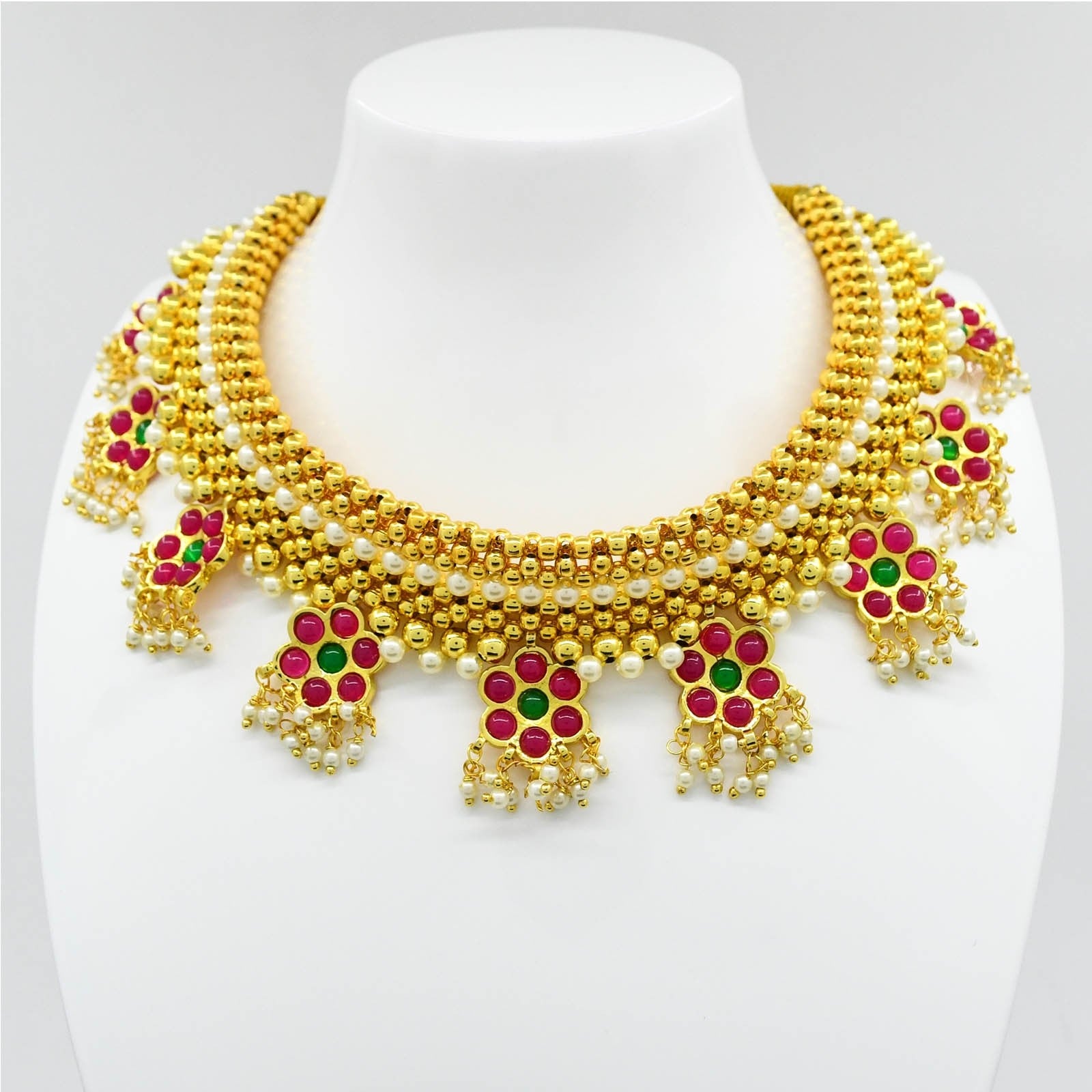 Thushi Patta Necklace Moti