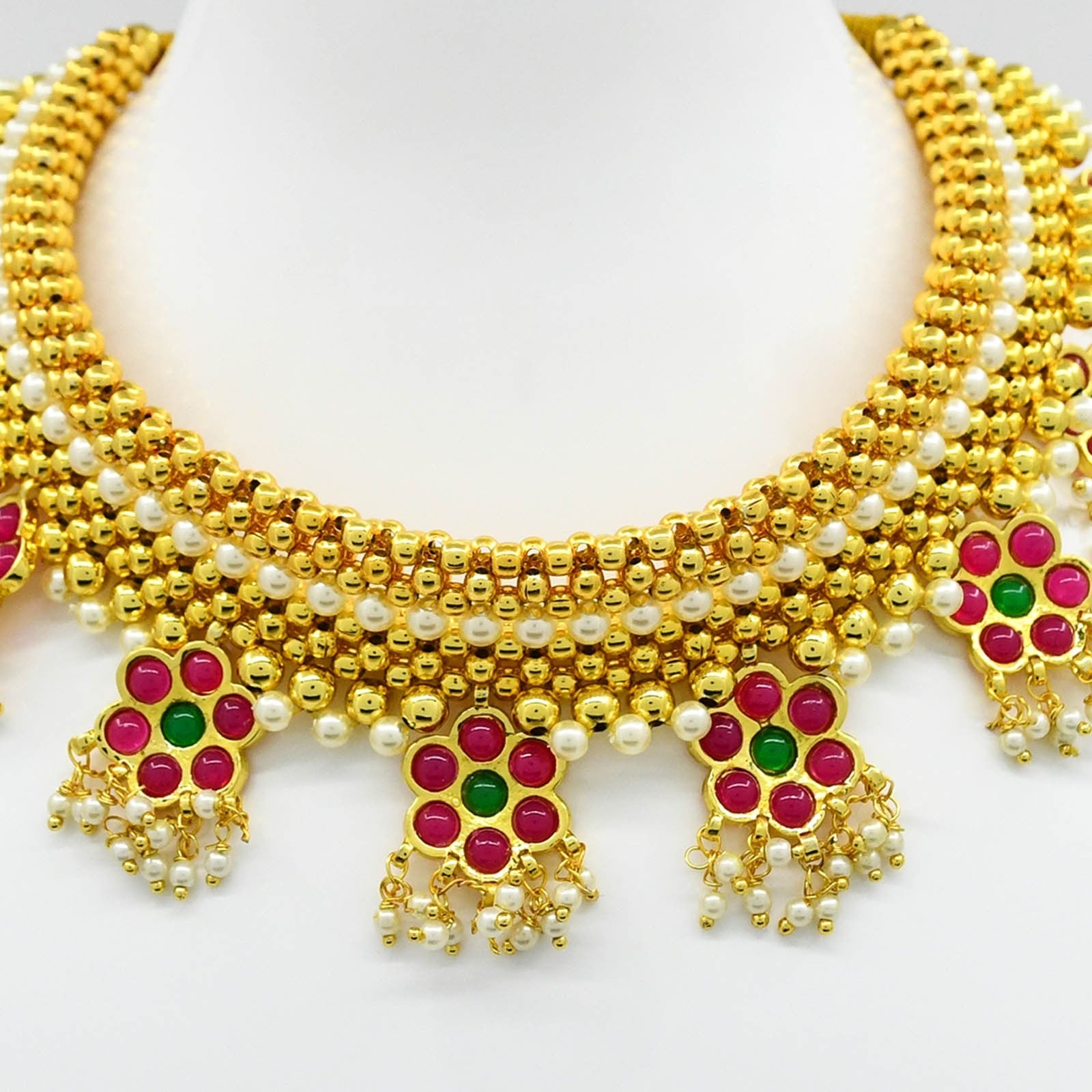 Thushi Patta Necklace Moti