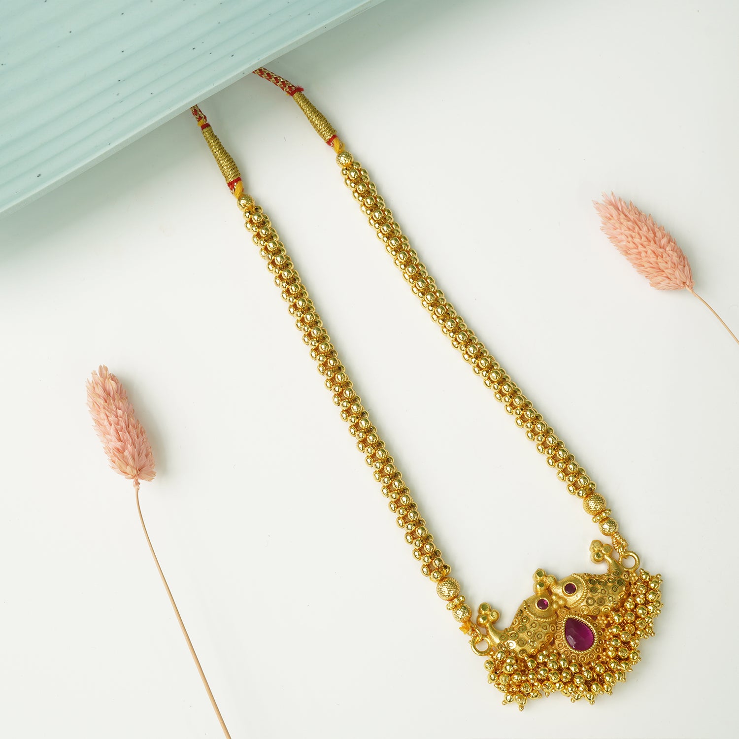 Premium Kolhapuri Thushi With Unique Fish Pendant