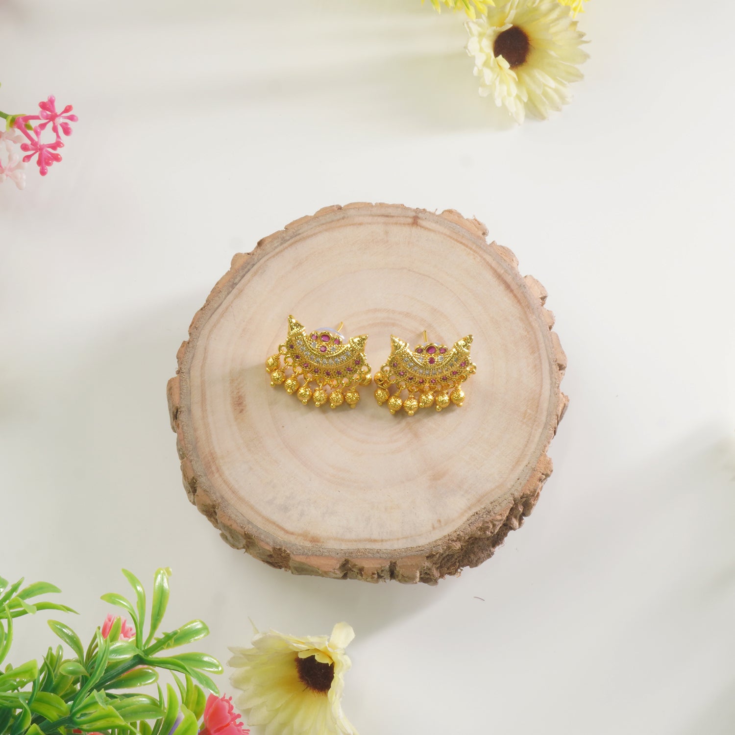 Gold Plated HandSet Karwari Boat Earrings
