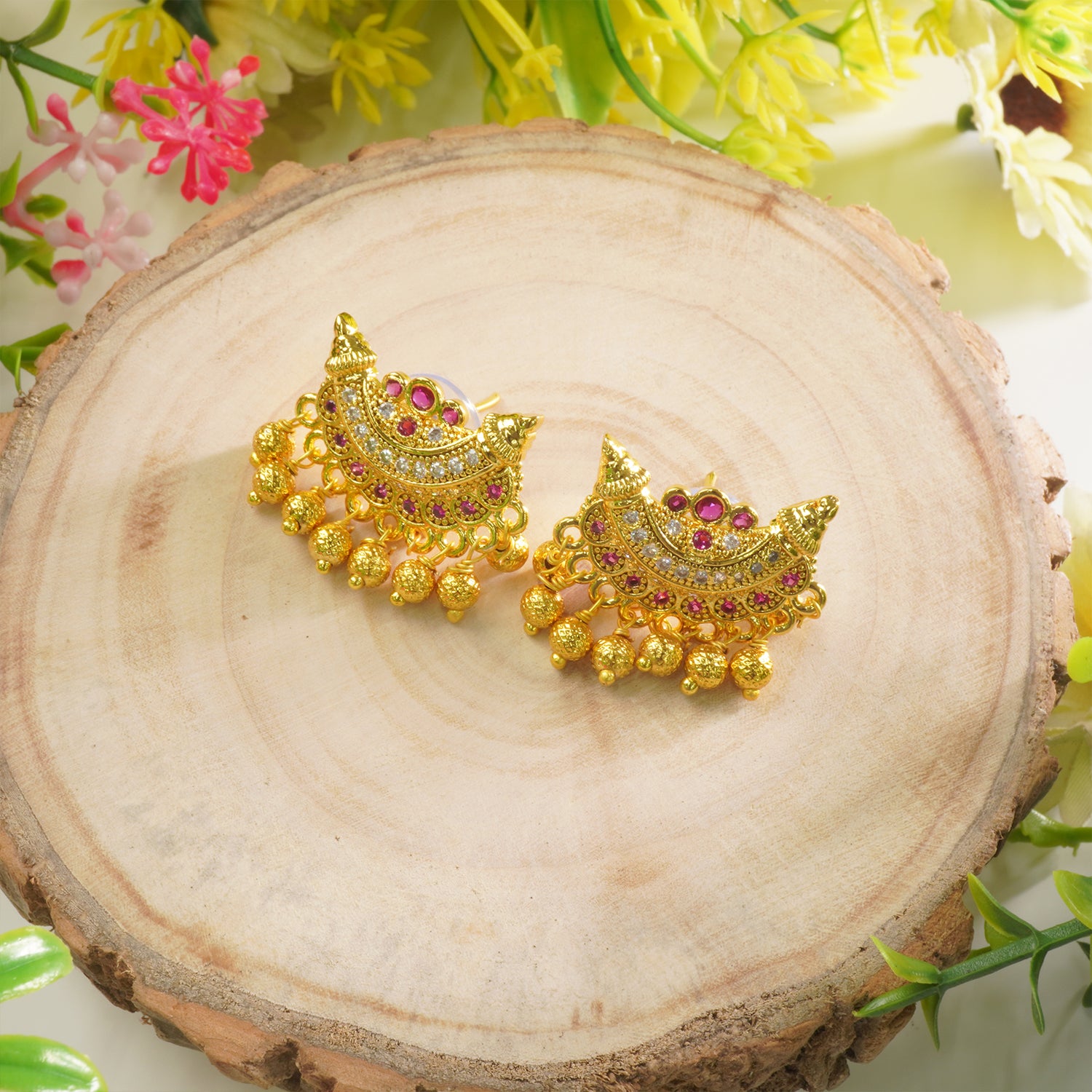 Gold Plated HandSet Karwari Boat Earrings